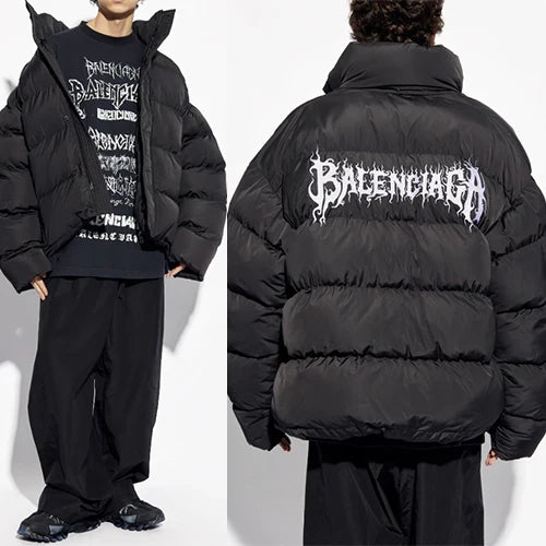 발렌시아가 메탈 아웃라인 트랙수트 패딩 재킷 블랙 · 정** 고객님