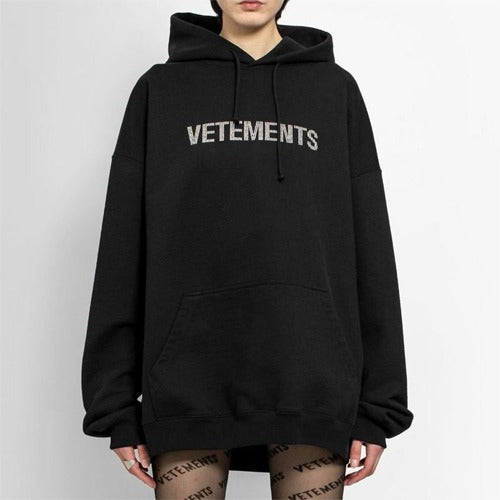 (국내배송) 베트멍 라인스톤 로고 후드