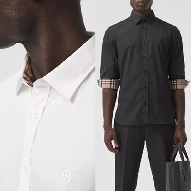 (국내배송, 당일출고) 버버리 TB 모노그램 체크 포인트 셔츠 ~2Color~