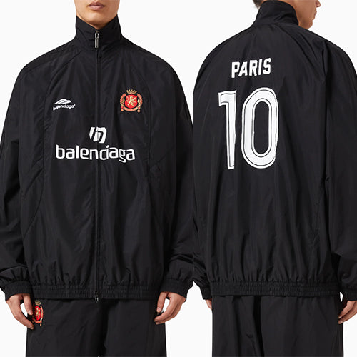 발렌시아가 파리 사커 트랙수트 재킷 블랙
