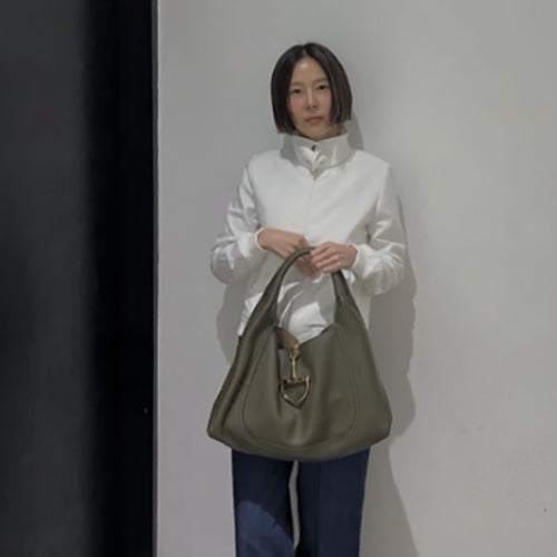 구찌 소프트빗 라지 숄더백 다크 그린 (김나영 착용)