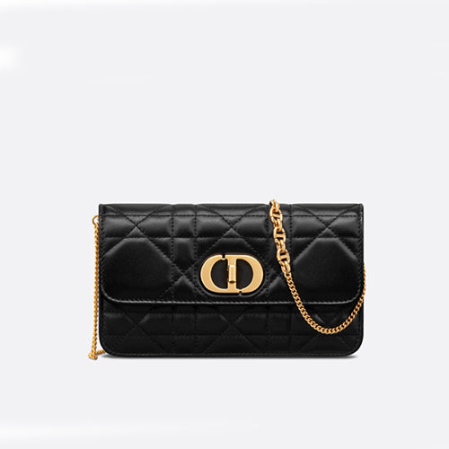 디올 미스 카로 파우치 체인 매크로까나쥬 블랙