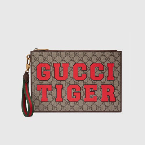 구찌 GG 수프림 타이거 클러치백