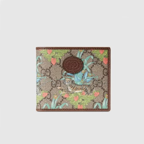 구찌 GG 수프림 플로라 타이거 반지갑