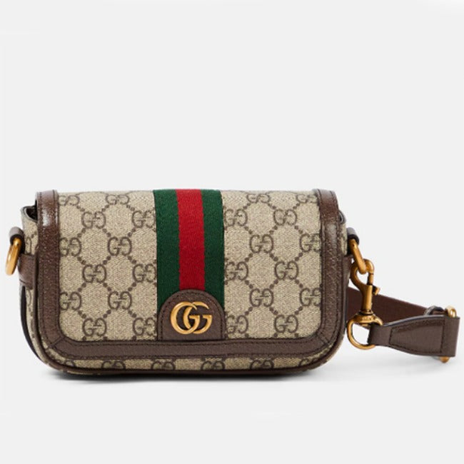 구찌 오피디아 미니 레더 모노그램 크로스백