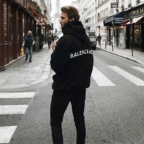 (국내배송, 당일출고) 발렌시아가 백 로고 후드티셔츠