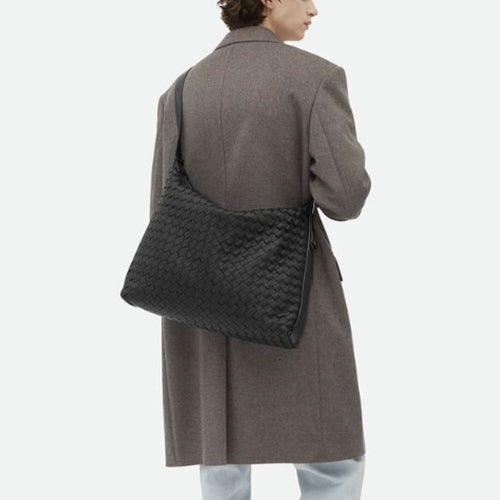 보테가베네타 미디엄 트래블러 크로스백 블랙