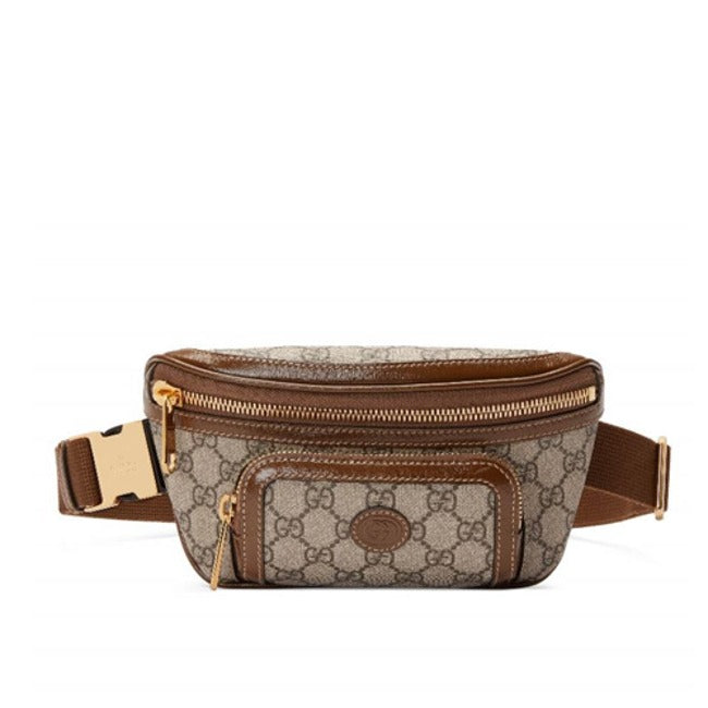 구찌 인터로킹 G 벨트백 브라운