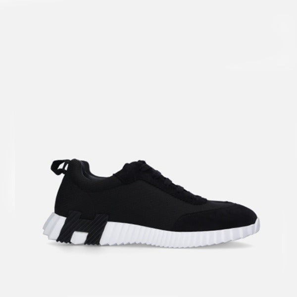 에르메스 바운싱 스니커즈 메쉬 스웨이드 고트스킨 블랙