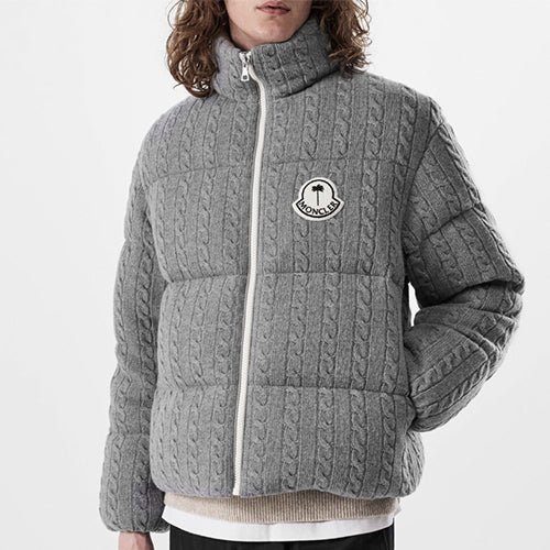 몽클레어 x 팜 엔젤스 Austru 울 다운 숏패딩 나이트 그레이