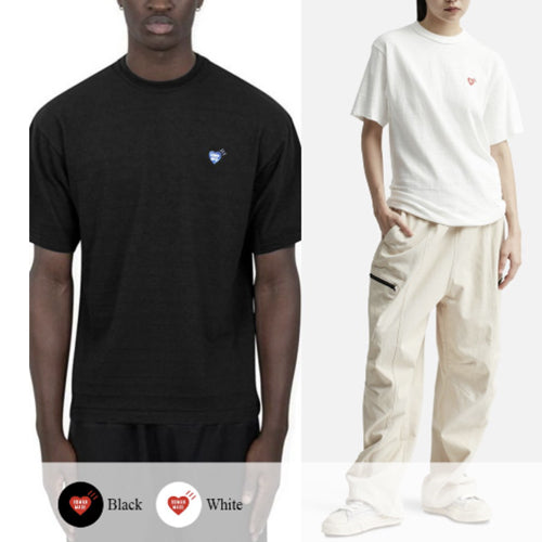 (국내배송, 당일출고) 휴먼메이드 하트 배지 자수 티셔츠 ~2Color~