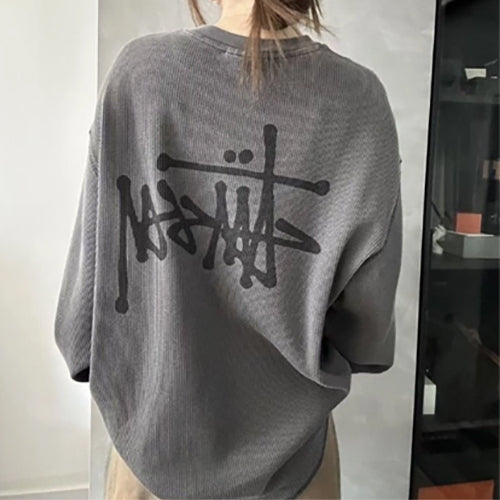 (국내배송) 스투시 래글런 써멀 롱슬리브 크루 워시드 ~2Color~