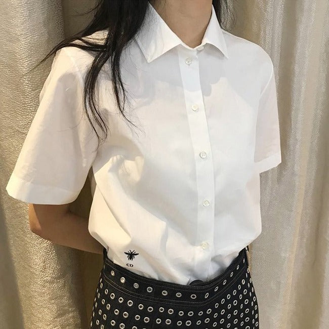 (국내배송) 디올 꿀벌 자수 반팔 셔츠