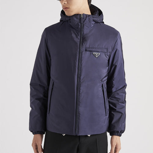 프라다 리나일론 패딩 자켓 네이비