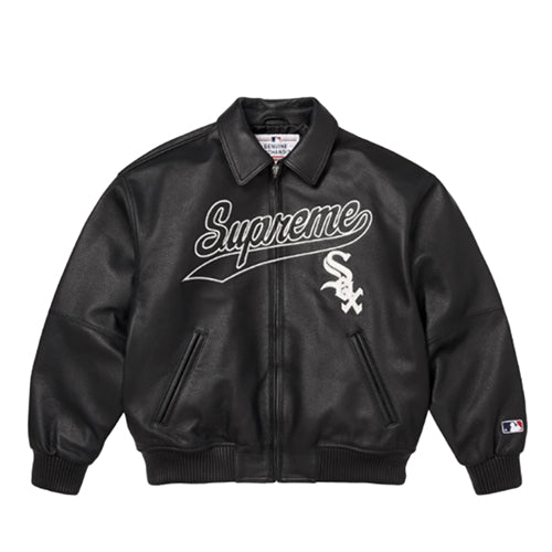 슈프림 x 시카고 화이트 삭스 레더 바시티 자켓 ~2Color~