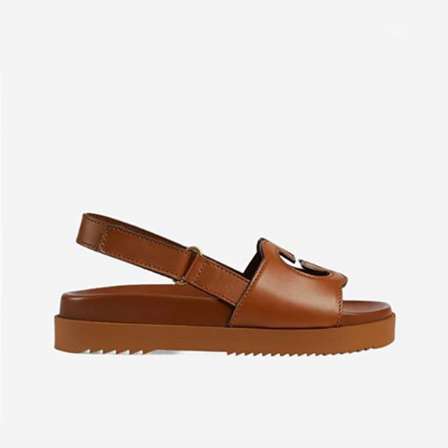 구찌 인터로킹 G 샌들 레더