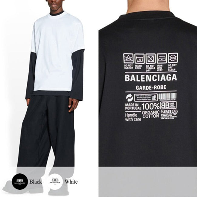 (국내배송, 당일출고) 발렌시아가 케어 라벨 프린팅 반팔 티셔츠 ~2Color~