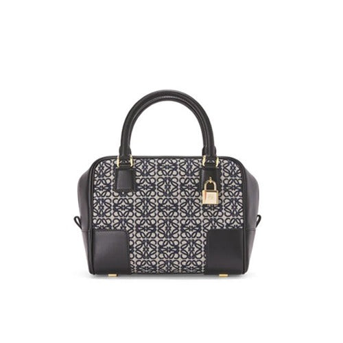 21FW 로에베 애너그램 자카드 아마조나 토트백 블랙