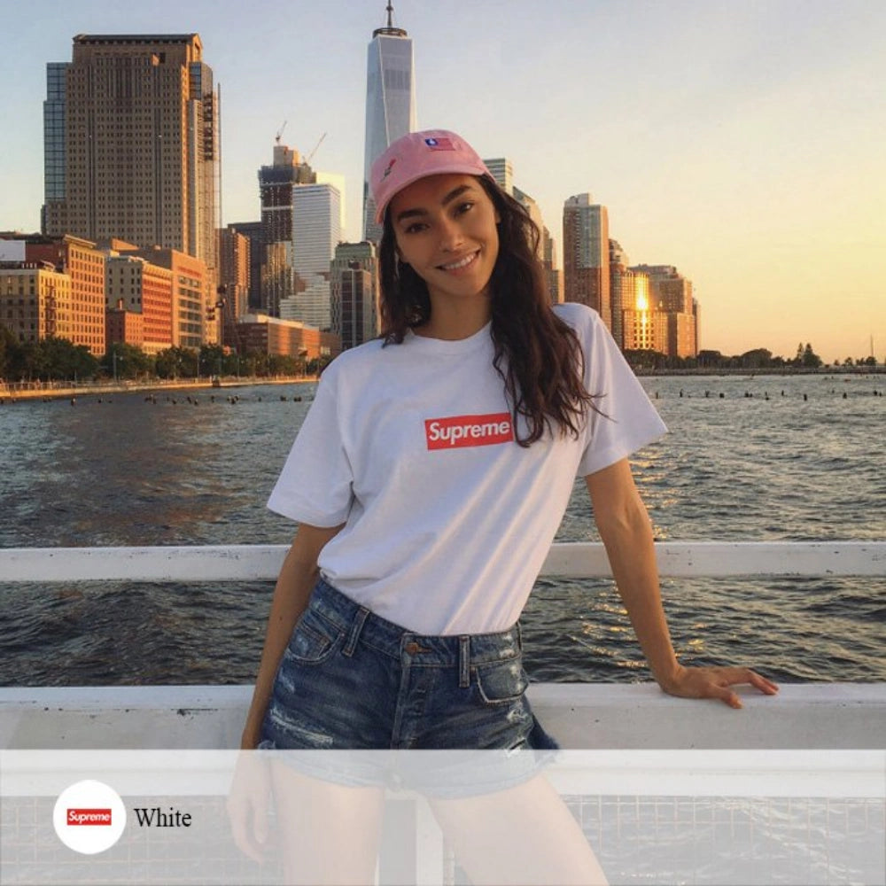 (국내배송, 당일출고) 슈프림 웨스트 할리우드 박스 로고 반팔 티셔츠