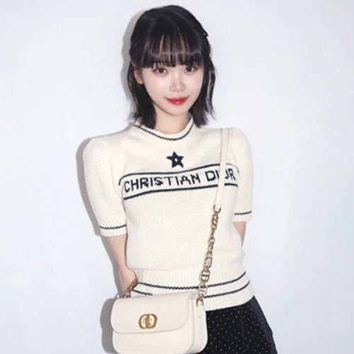 (국내배송) 디올 하우스 별 로고 반팔 스웨터 ~2Color~