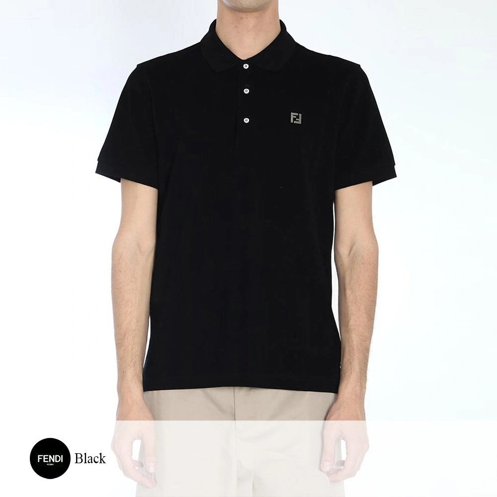 (국내배송, 당일출고) 펜디 FF 메탈 로고 카라 반팔 티셔츠