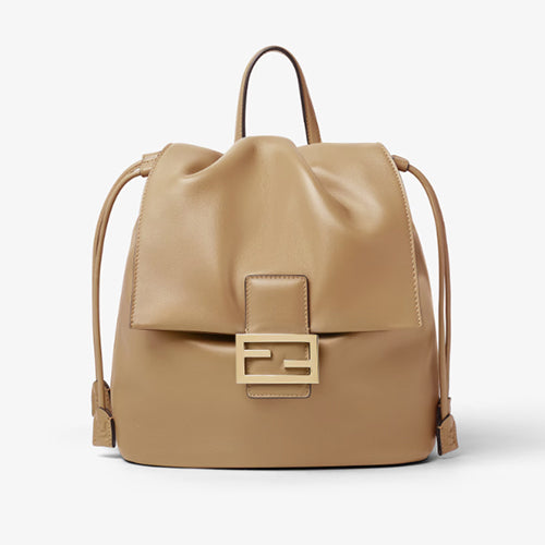 펜디 레더 백팩 베이지