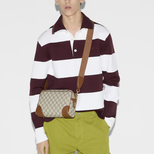 구찌 GG 엠블럼 스몰 크로스백 베이지