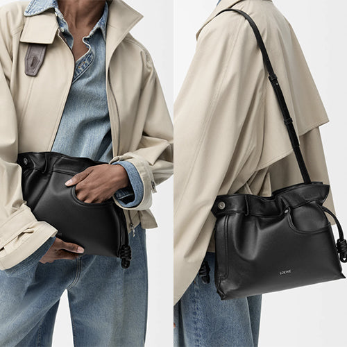 로에베 판타 미디엄 플라멩코 클러치백 블랙