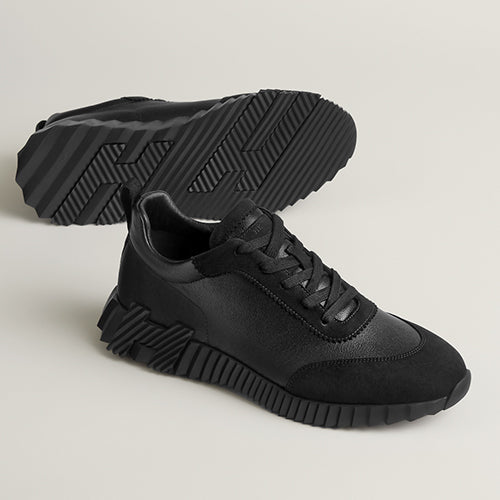 에르메스 바운싱 가죽 스웨이드 스니커즈 블랙