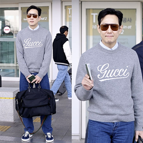 구찌 인타르시아 니트 울 스웨터셔츠 ~4Color~ (이정재 착용)