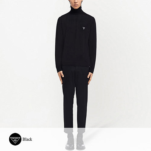 (국내배송, 당일출고) 프라다 밀라노 로고 터틀넥 니트