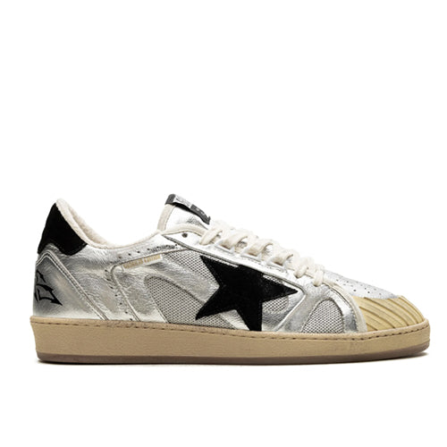 골든구스 블랙 스웨이드 스타와  힐탭 실버 레더 볼스타 LAB 스니커즈