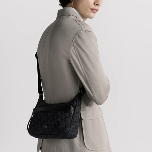 디올 스몰 라이더 소프트 호보 크로스백 블랙