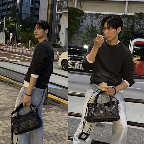 발렌시아가 르 시티 퍼스트 핸드 크로스백 블랙 (주연 착용)