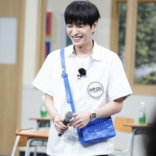 보테가베네타 인트레치아토 위빙 미디엄 크로스바디 백 코발트 -쌈디 착용!!!-