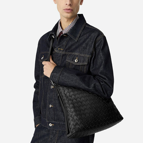 보테가베네타 스몰 트래블러 크로스백 블랙