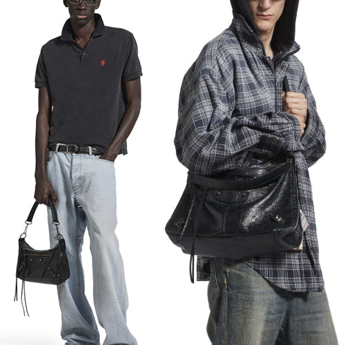 발렌시아가 르 시티 모토 스몰/미디엄 크로스백