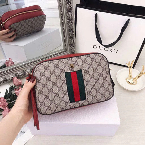 구찌 골드타이거 크로스백 레드