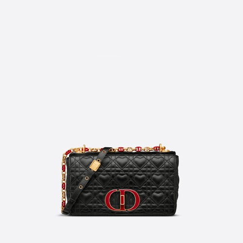 21/FW 디올 브라이트 까나쥬 하트 모티브 스몰백 블랙