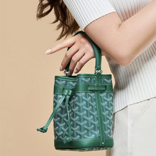 고야드 쁘띠 플로 미니 버킷백 그린