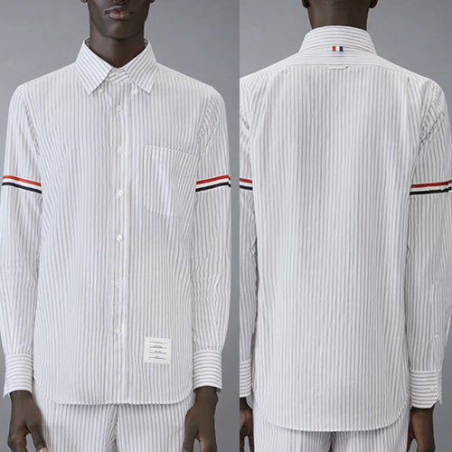 톰브라운 마드라스 코튼 암밴드 셔츠