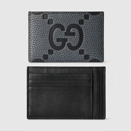구찌 맥시 GG 카드 케이스 그레이