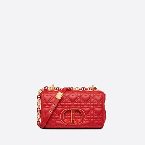 21/FW 디올 브라이트 까나쥬 하트 모티브 스몰백 레드