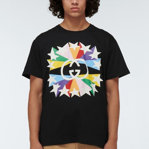 (국내배송, 당일출고) 구찌 인터로킹 G 스타버스트 프린트 티셔츠