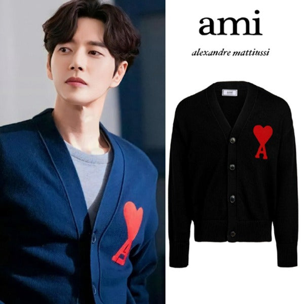 (국내배송, 당일출고) 아미 빅 하트 오버사이즈 가디건