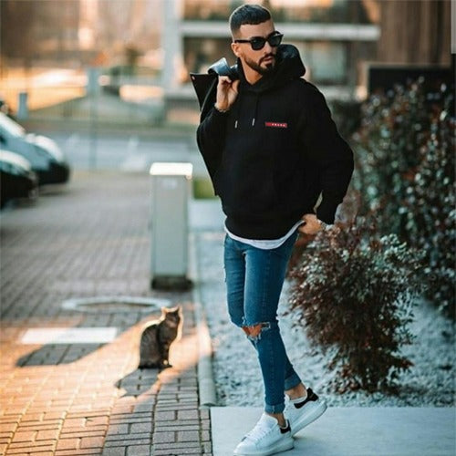 (국내배송) 프라다 레드라인 로고 패치 후드 - 당일출고 !! 남여 공용!!