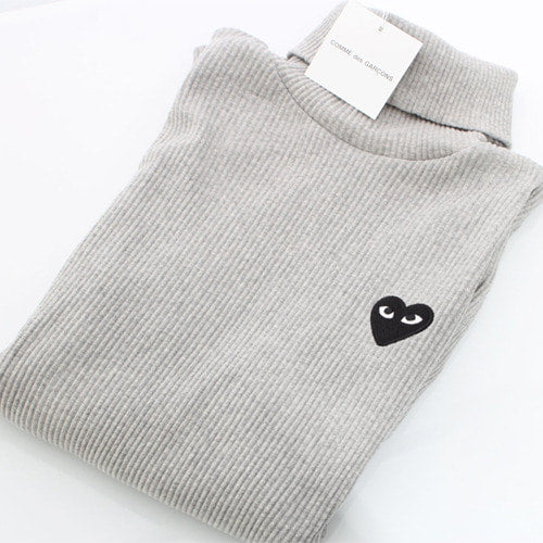 (국내배송, 당일출고) 꼼데가르송 골지터틀넥 그레이