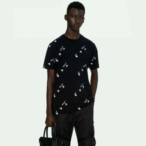 (국내배송) 오프화이트 올오버 로고 티셔츠 2Color - 당일출고 -