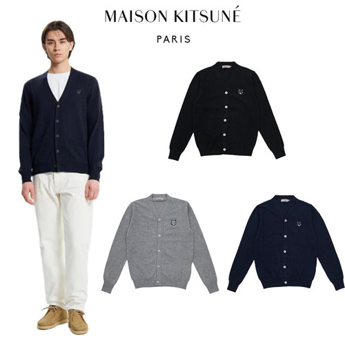 (국내배송) 메종키츠네 볼드 패치 가디건 ~3Color~