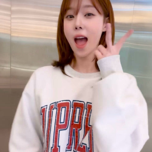 (국내배송) 슈프림 인사이드 아웃 크루넥 오버핏 맨투맨 ~2Color~ (위하준, 윈터, 해린 착용)